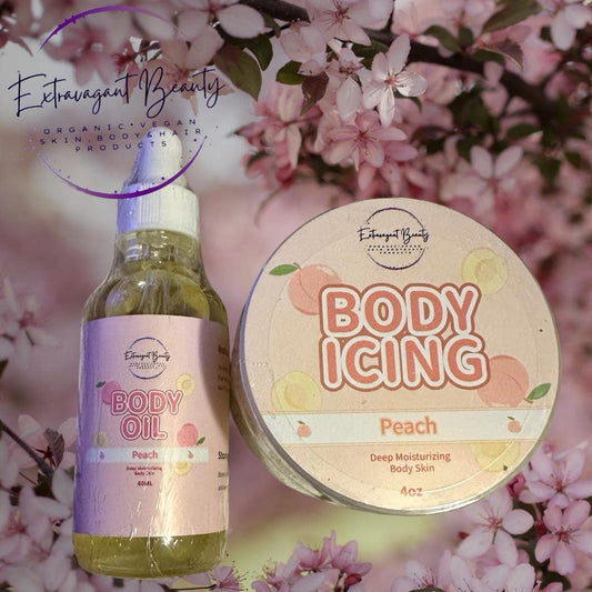 Peach Body Icing + Body Oil Duo 🍑