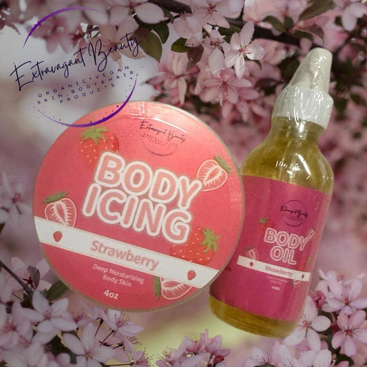 Strawberry Body Icing + Body Oil Duo🍓