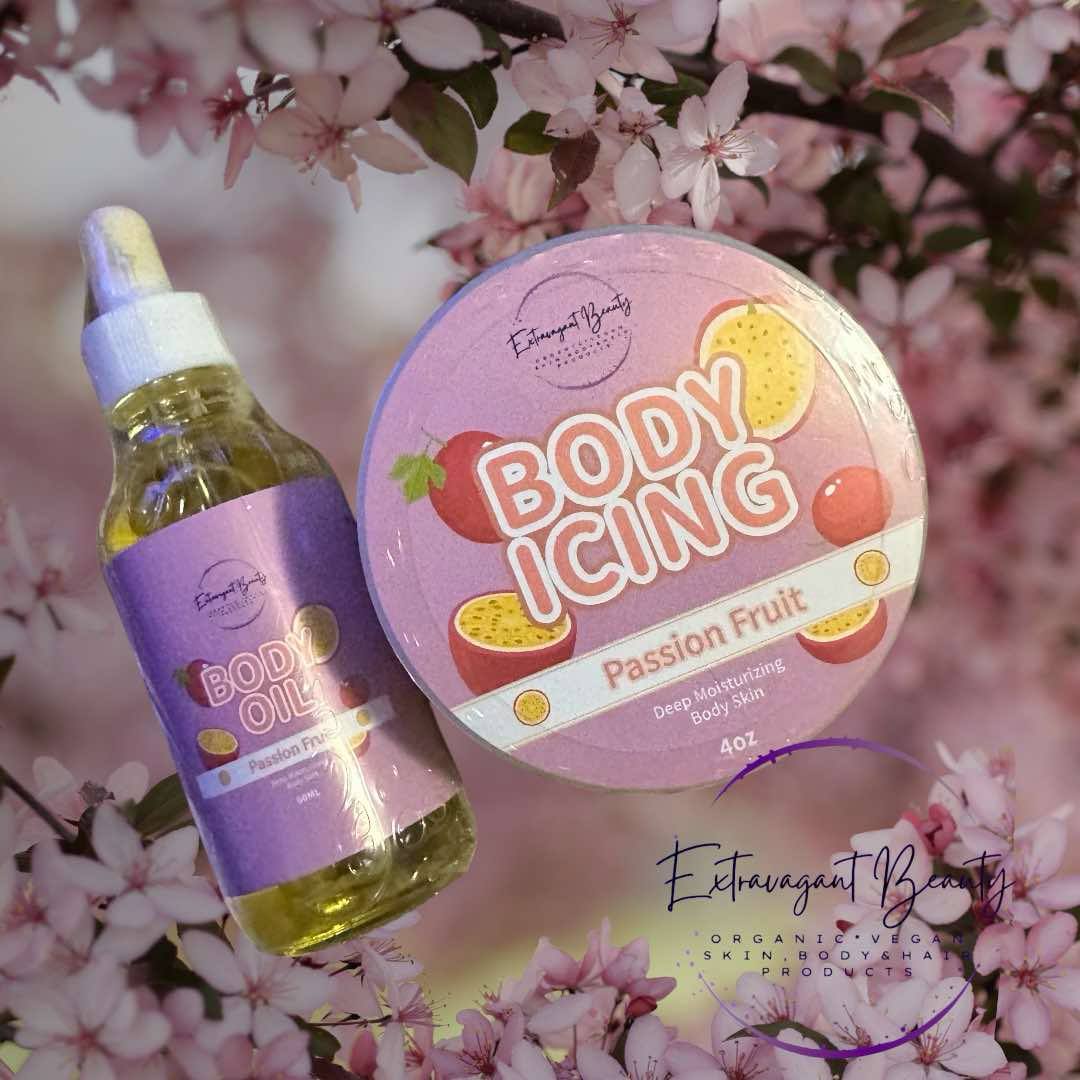 Passion Fruit Body Icing + Body Oil Duo 💜